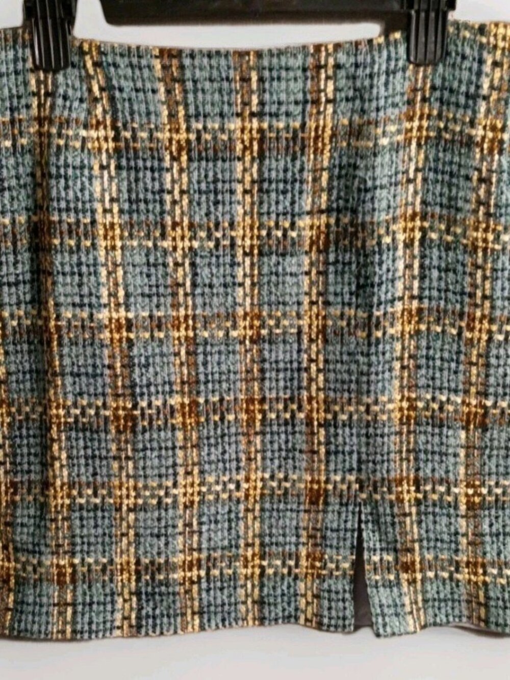Plaid Silk Lined Mini Skirt W.D.N.Y Straight/Pencil Skirt Sz 10 Preppy Academia